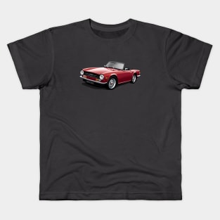 Triumph TR6 in maroon Kids T-Shirt